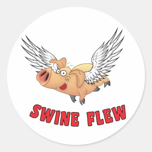 SWINE-FLEW.ai Ronde Sticker (Voorkant)