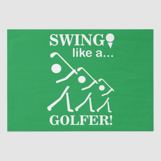 Swing als een golfer golf tissuepapier (Voorkant)