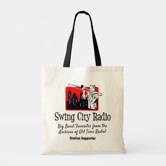 Swing City Radio Canvas tas (Achterkant)