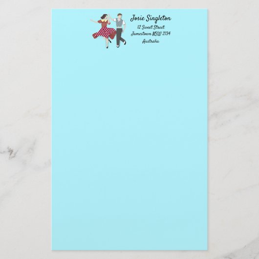 Swing Dance Briefpapier (Voorkant)