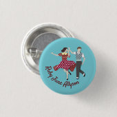 Swing Dance Couple Ronde Button 3,2 Cm (Voorkant /achterkant)