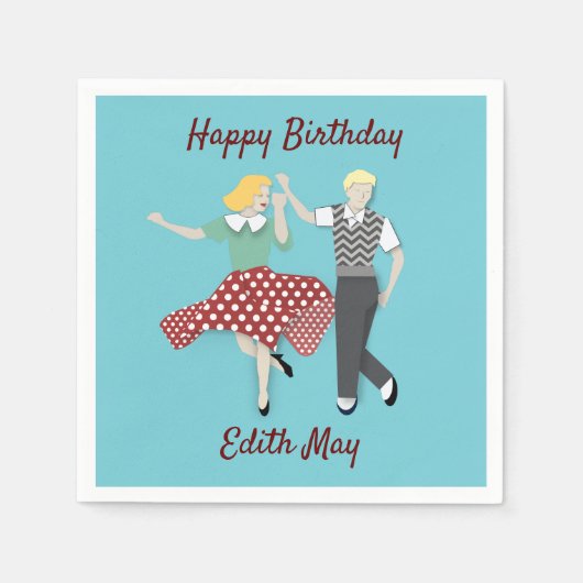 Swing Dance Couple Servet (Voorkant)