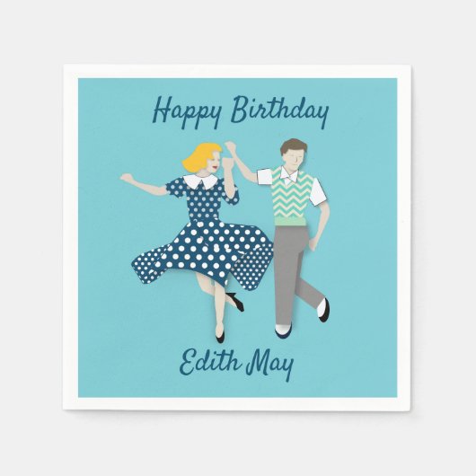 Swing Dance Couple Servet (Voorkant)