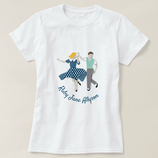 Swing Dance Couple T-shirt (Design voorkant)