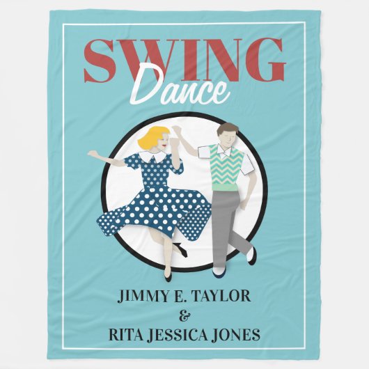 Swing Dance Fleece Deken (Voorkant)