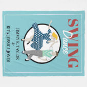 Swing Dance Fleece Deken (Voorkant (Horizontaal))