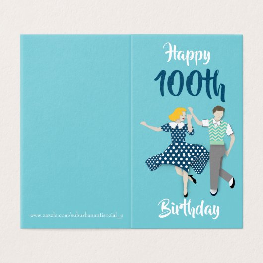 Swing Dance Kaart (Buitenkant ongevouwen)