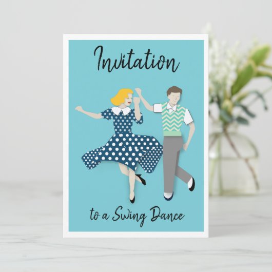 Swing Dance Kaart (Staand voorkant)