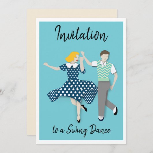 Swing Dance Kaart (Voorkant / Achterkant)