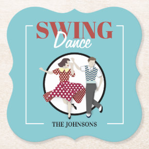 Swing Dance Kartonnen Onderzetters
