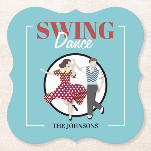 Swing Dance Kartonnen Onderzetters (Voorkant)