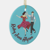 Swing Dance Keramisch Ornament (Rechts)