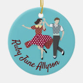 Swing Dance Keramisch Ornament (Voorkant)