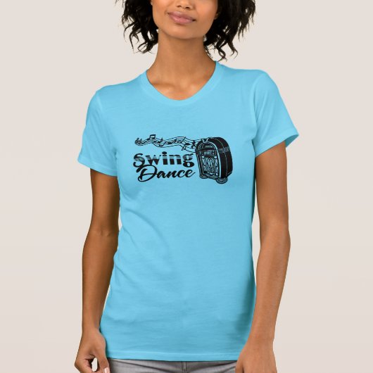 Swing Dance met  Jukebox T-shirt (Voorkant)