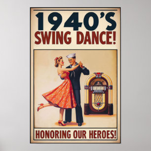 Swing Dance Saluut voor Service Poster