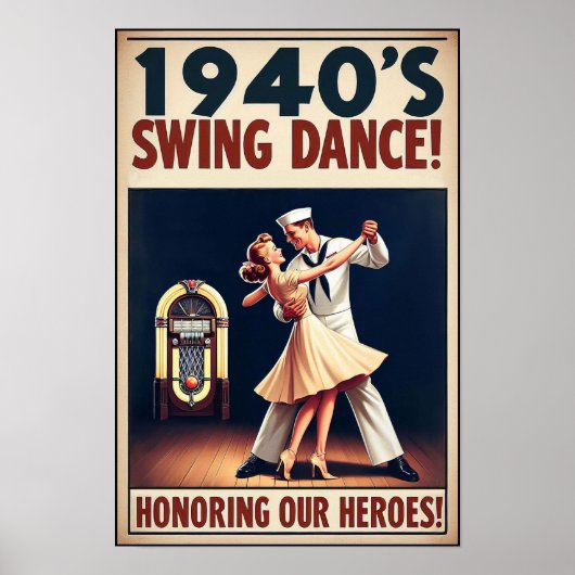  Swing Dance Saluut voor Service Poster (Voorkant)