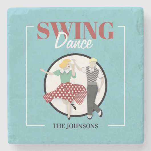 Swing Dance Stenen Onderzetter (Voorkant)