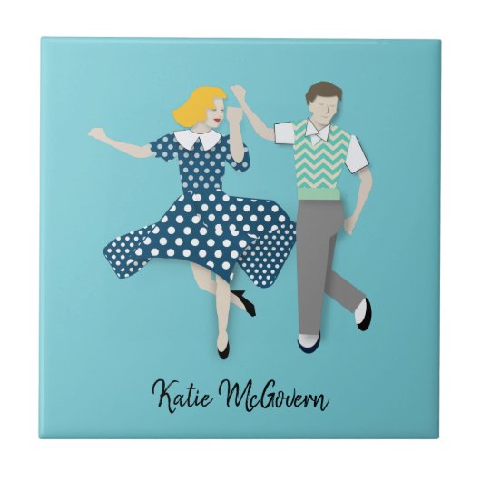 Swing Dance Tegeltje (Voorkant)