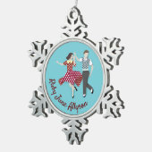 Swing Dance Tin Sneeuwvlok Ornament (Rechts)
