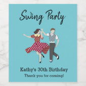 Swing Dance Wijn Etiket (Enkel label)