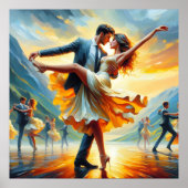 Swing Dancing Ballroom Dancing Danser Dans Poster (Voorkant)