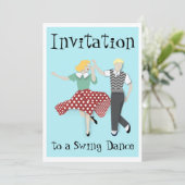 Swing Dansen Kaart (Staand voorkant)