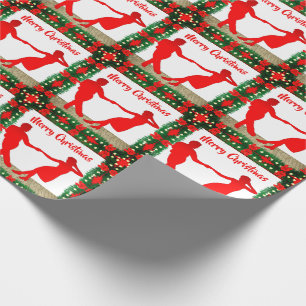 Swing dansers met Garland Trim Kerstmis Cadeaupapier