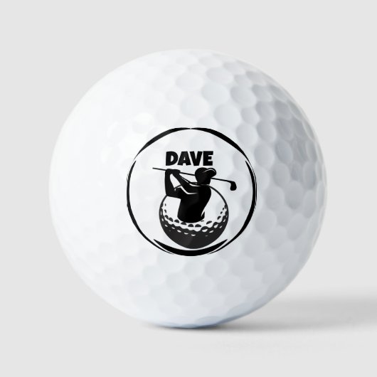 Swing de golf masculin & Balle de golf (Recto)