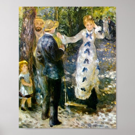 Swing door Pierre-Auguste Renoir Poster (Voorkant)