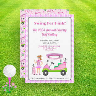 Swing For Pink Golf Toernooi Borstkankerbewustzijn Kaart