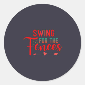Swing for the Fences T-Shirt Ronde Sticker