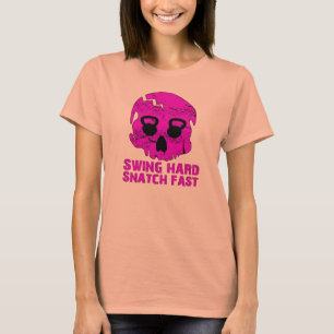 Swing Hard Snatch Fast - Dames Kettlebell Burnout T-shirt