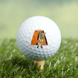 Swing in stijl: Gepersonaliseerde Pinup Golfer - R Golfballen