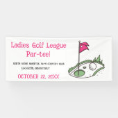 Swing naar het feest! Laten we par-T-shirt zijn! Spandoek (Horizontaal)