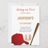 Swing On Over Baseball Invitation Anniversaire (Devant)