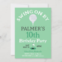 Swing op door golfen verjaardagsfeestje