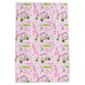 Swing Pink Golfer Breast Cancer Bewustheid Medium Cadeauzakje (Achterkant)