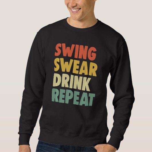 Swing Roll Drink Repeat Player  Women Golf Trui (Voorkant)