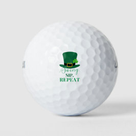 'Swing, Sip, Repeat' St. Patrick's Day Fun Playful Golfballen
