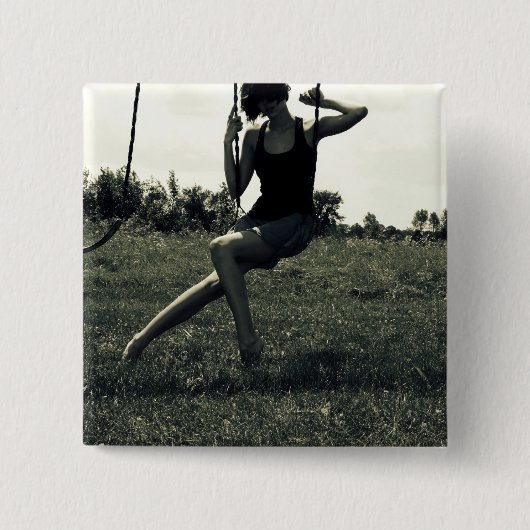 Swing Vierkante Button 5,1 Cm (Voorkant)