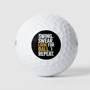 Swing Zweren Zoek Bal Herhaal Golf Golfers Golf