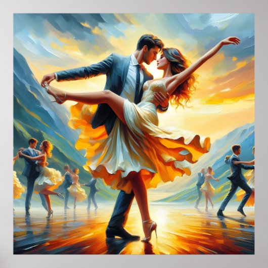 Swingdansen Ballroomdansen Danser Dans Poster (Voorkant)