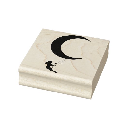 Swingen op de maan 	rubberstempel (Stempel)