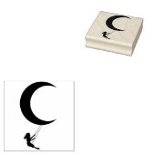 Swingen op de maan 	rubberstempel (Gestempeld)