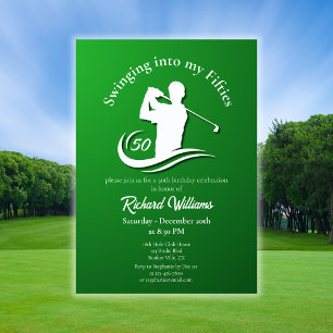 Swingend mijn vijftiger jaren in Modern Golf Spele Kaart