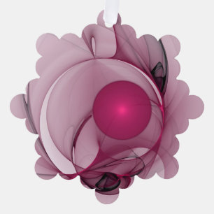 Swingende Fractal, Moderne Abstracte Bes Pink Kuns Ornament Kaart