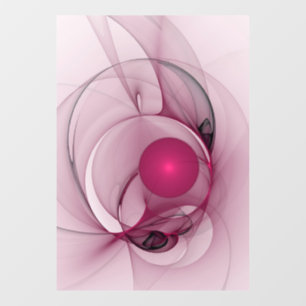 Swingende Fractal, Moderne Abstracte Bes Pink Kuns Raamsticker