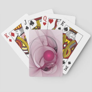 Swingende Fractal, Moderne Abstracte Besroze Kunst Pokerkaarten