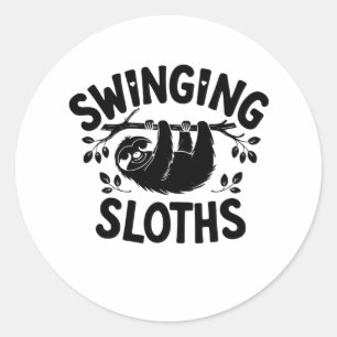 Swingende luiaards hangen daar in de Sticker