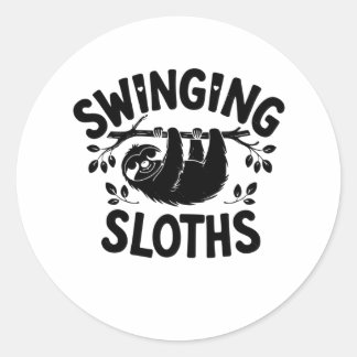 Swingende luiaards hangen daar in de Sticker